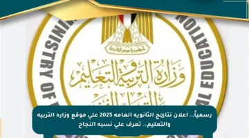 رسمياً.. إعلان نتائج الثانوية العامة 2025 على موقع وزارة التربية والتعليم.. تعرف على نسبة النجاح